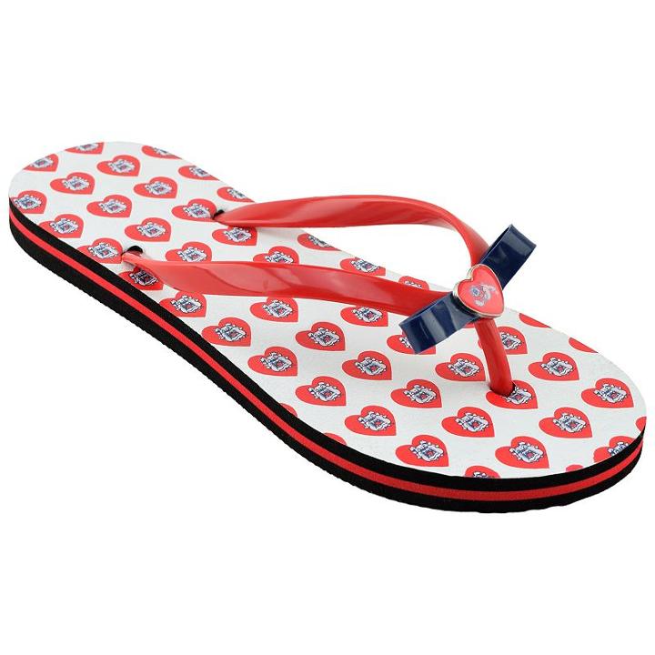Women's Fresno State Bulldogs Bow Flip-flops, Size: Small, Red