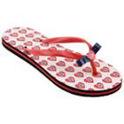Women's Fresno State Bulldogs Bow Flip-flops, Size: Small, Red