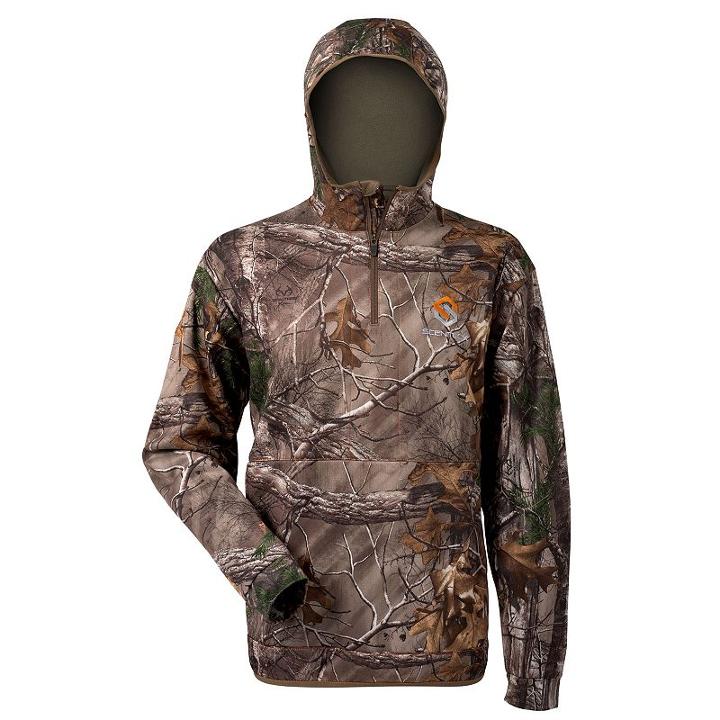 Men's Scent-lok Reticle Quarter-zip Hoodie, Size: Xxl, Light Grey