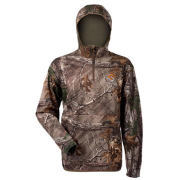Men's Scent-lok Reticle Quarter-zip Hoodie, Size: Xxl, Light Grey