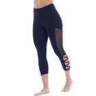 Women's Marika Strappy High-waisted Capri Leggings, Size: Xl, Black