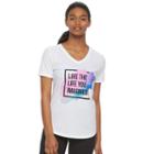 Women's Tek Gear&reg; Dry Tek V-neck Tee, Size: Xl, Natural