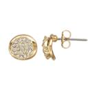 Duchess Of Dazzle Crystal 14k Gold-plated Stud Earrings, Women's, Yellow