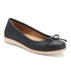 Croft & Barrow&reg; Women's Ortholite Perforated Ballet Flats, Size: 8.5, Black