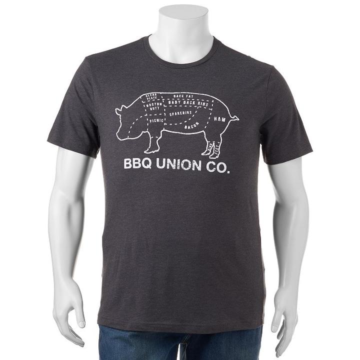 Big & Tall Sonoma Goods For Life&trade; Bbq Union Tee, Men's, Size: Xxl Tall, Dark Grey