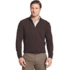 Men's Van Heusen Regular-fit Textured Quarter-zip Pullover Sweater, Size: Large, Red/coppr (rust/coppr)