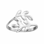 Primrose Sterling Silver Leaf Bypass Ring, Women's, Size: 8, Grey