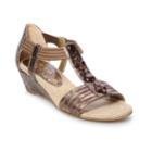 New York Transit Text Me Women's Embellished Wedge Sandals, Size: 7 Wide, Beige
