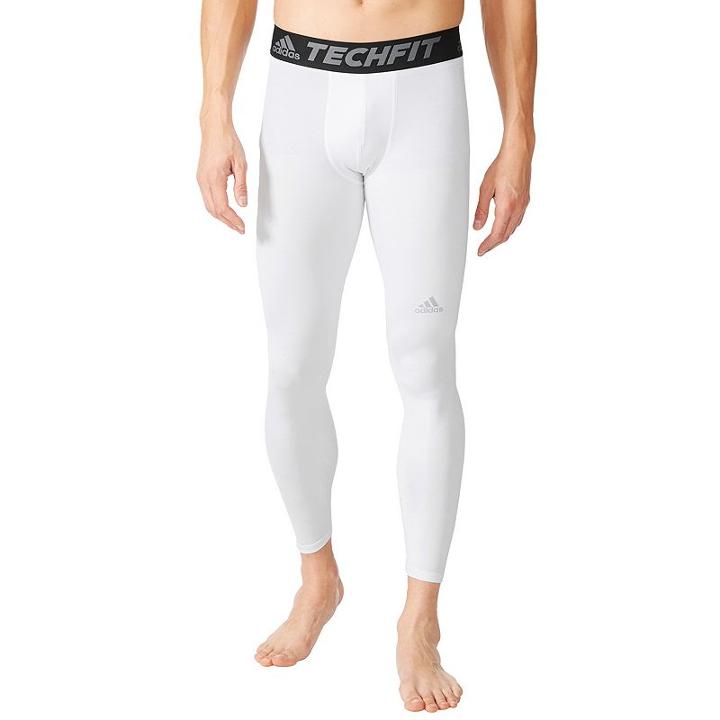 Men's Adidas Techfit Base Tights, Size: Xl, White