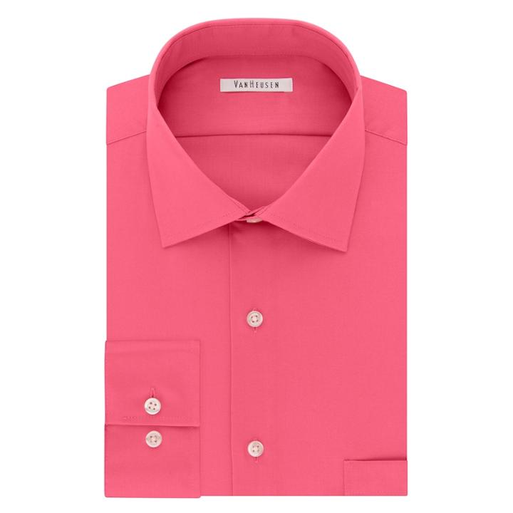 Men's Van Heusen Flex Collar Regular-fit Dress Shirt, Size: 16.5-34/35, Med Pink