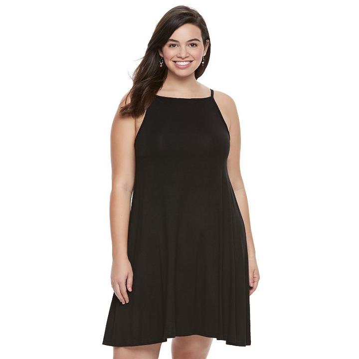 Juniors' Plus Size So&reg; Halter Swing Dress, Girl's, Size: 1xl, Black