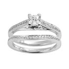 Princess-cut Certified Diamond Engagement Ring Set In 14k White Gold (5/8 Ct. T.w.), Women's, Size: 9