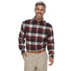 Men's Croft & Barrow&reg; Classic-fit Patterned Flannel Button-down Shirt, Size: Large, Red