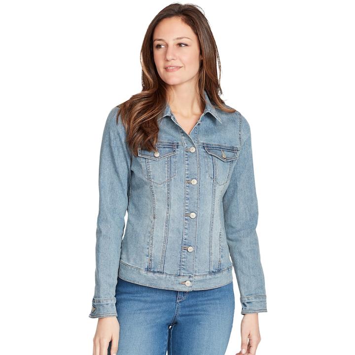 Women's Gloria Vanderbilt Ellie Jean Jacket, Size: Medium, Turquoise/blue (turq/aqua)