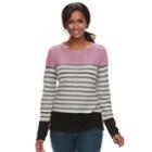 Women's Croft & Barrow Seed-stitch Crewneck Sweater, Size: Xl, Purple
