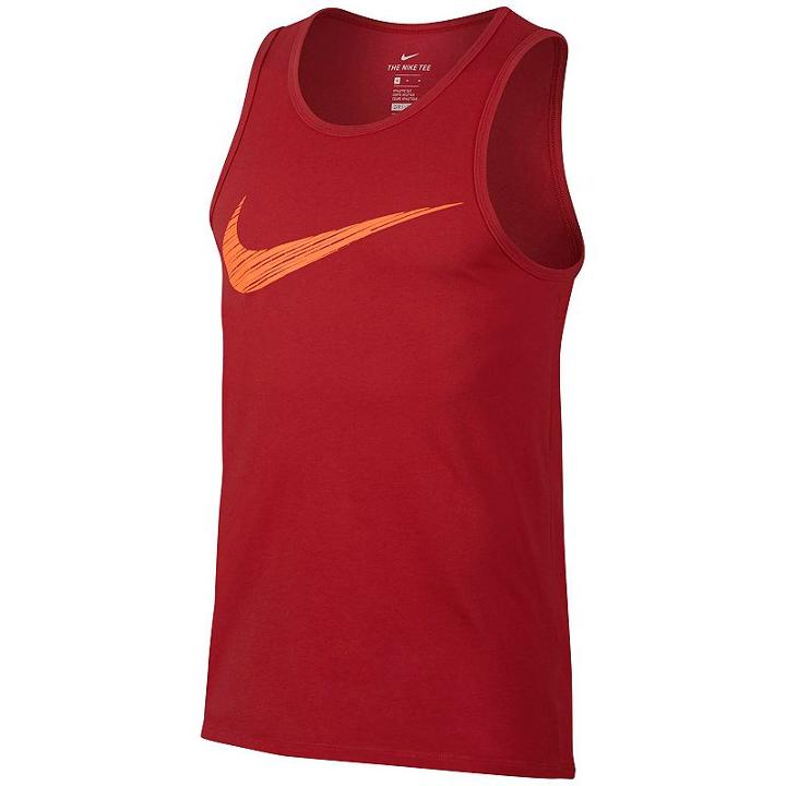 Men's Nike Dri-fit Swoosh Tank, Size: Medium, Dark Red