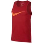 Men's Nike Dri-fit Swoosh Tank, Size: Medium, Dark Red