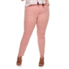 Plus Size Sonoma Goods For Life&trade; Skinny Twill Pants, Women's, Size: 18 - Regular, Med Pink