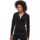 Women's Tek Gear&reg; Velour Zip-up Jacket, Size: Small, Black