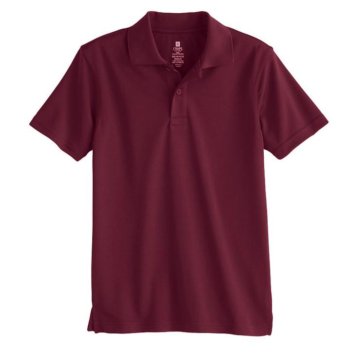 Boys 8-20 Chaps Performance Polo, Boy's, Size: 18-20, Dark Red