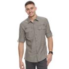 Men's Rock & Republic Zipper-pocket Button-down Shirt, Size: Large, Med Green