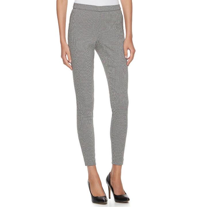 Women's Elle&trade; Pull-on Ponte Skinny Pants, Size: Small, Black