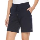 Women's Croft & Barrow&reg; Knit Bermuda Shorts, Size: Xl, Blue (navy)