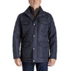 Men's Towne By London Fog Regular-fit Quilted Field Coat, Size: Medium, Blue (navy)