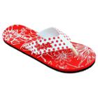 Women's College Edition Nebraska Cornhuskers Floral Polka-dot Flip-flops, Size: Large, White