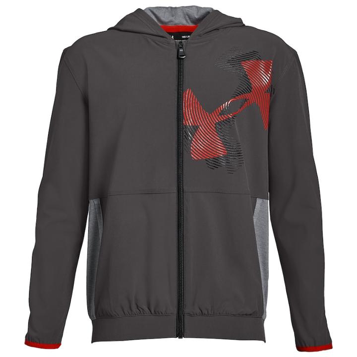 Boys 8-20 Under Armour Woven Warm-up Jacket, Size: Xl, Grey (charcoal)