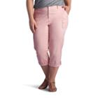 Plus Size Lee Carsen Relaxed Fit Twill Capris, Women's, Size: 22 - Regular, Light Red