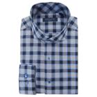 Men's Andrew Fezza Slim-fit Comfort Flex Collar Dress Shirt, Size: 18, Blue Other