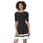 Women's Chaps Striped Fit & Flare Dress, Size: Xl, Blue (navy)