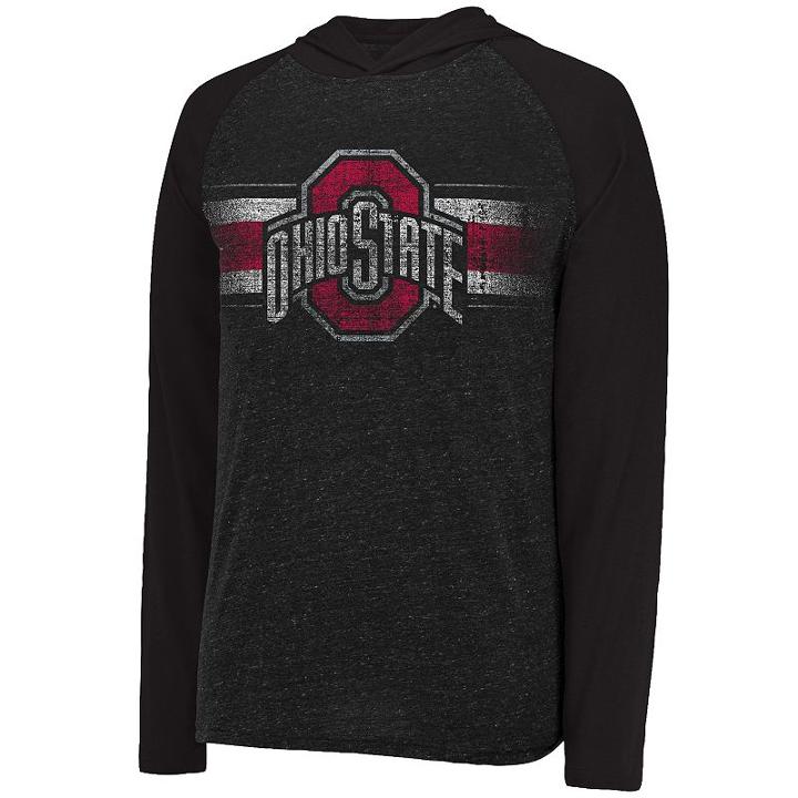 Men's Ohio State Buckeyes Free Style Hooded Tee, Size: Small, Brt Blue