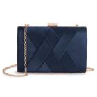 Lenore By La Regale Criss Cross Minaudiere Handbag, Women's, Blue (navy)