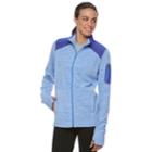 Women's Tek Gear&reg; Woven Blocked Microfleece Jacket, Size: Small, Med Blue