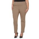 Plus Size Napa Valley Slimming Solution Straight-leg Dress Pants, Women's, Size: 20 W, Dark Brown
