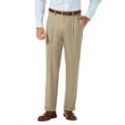 Men's J.m. Haggar Premium Classic-fit Stretch Sharkskin Pleated Dress Pants, Size: 42x29, White Oth