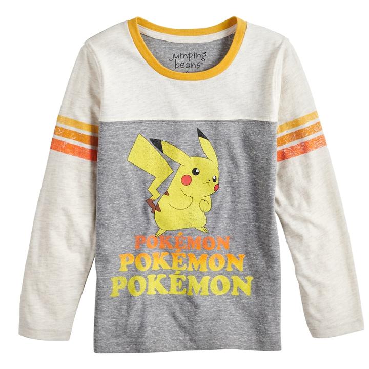Boys 4-12 Jumping Beans&reg; Retro Pokemon Pikachu Repeat Graphic Tee, Size: 5, Oxford