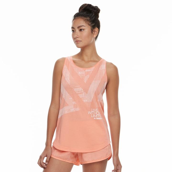 Women's Adidas Outdoor Ampli Tank, Size: Medium, Med Pink