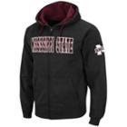 Men's Mississippi State Bulldogs Full-zip Fleece Hoodie, Size: Medium, Silver