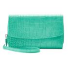 Croft & Barrow&reg; Rfid-blocking Crocodile Checkbook Holder Wristlet, Women's, Turquoise/blue (turq/aqua)