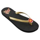 Women's Minnesota Golden Gophers Flip Flops, Size: Large, Gold