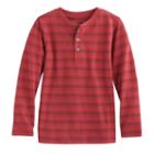 Boys 4-7x Sonoma Goods For Life&trade; Long-sleeved Jacquard Henley, Size: 7x, Red