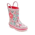 Laura Ashley Bunny Toddler Girls' Waterproof Rain Boots, Size: 12, Pink