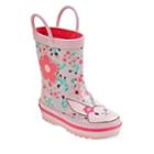 Laura Ashley Bunny Toddler Girls' Waterproof Rain Boots, Size: 12, Pink