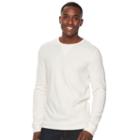 Men's Sonoma Goods For Life&trade; Slim-fit Soft-touch Stretch Thermal Crewneck Tee, Size: Xl, White Oth