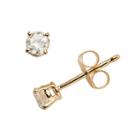 14k Gold 1/4-ct. T.w. Igi Certified Diamond Solitaire Earrings, Women's, White