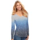 Women's Sonoma Goods For Life&trade; V-neck Tee, Size: Xxl, Med Blue