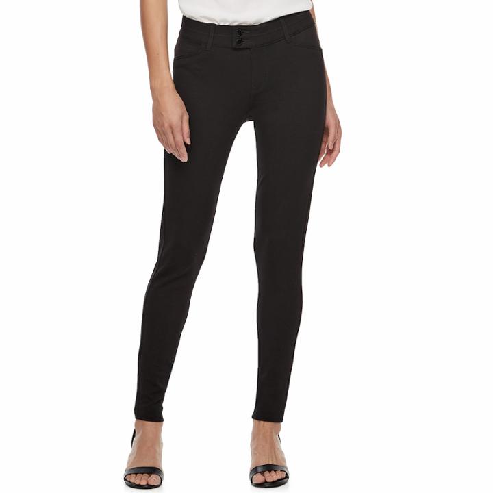 Juniors' Rewind Ponte Skinny Pants, Teens, Size: Large, Oxford